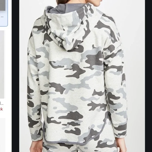 Sundry Camo Curved Hem Hoodie - Picture 7 of 7